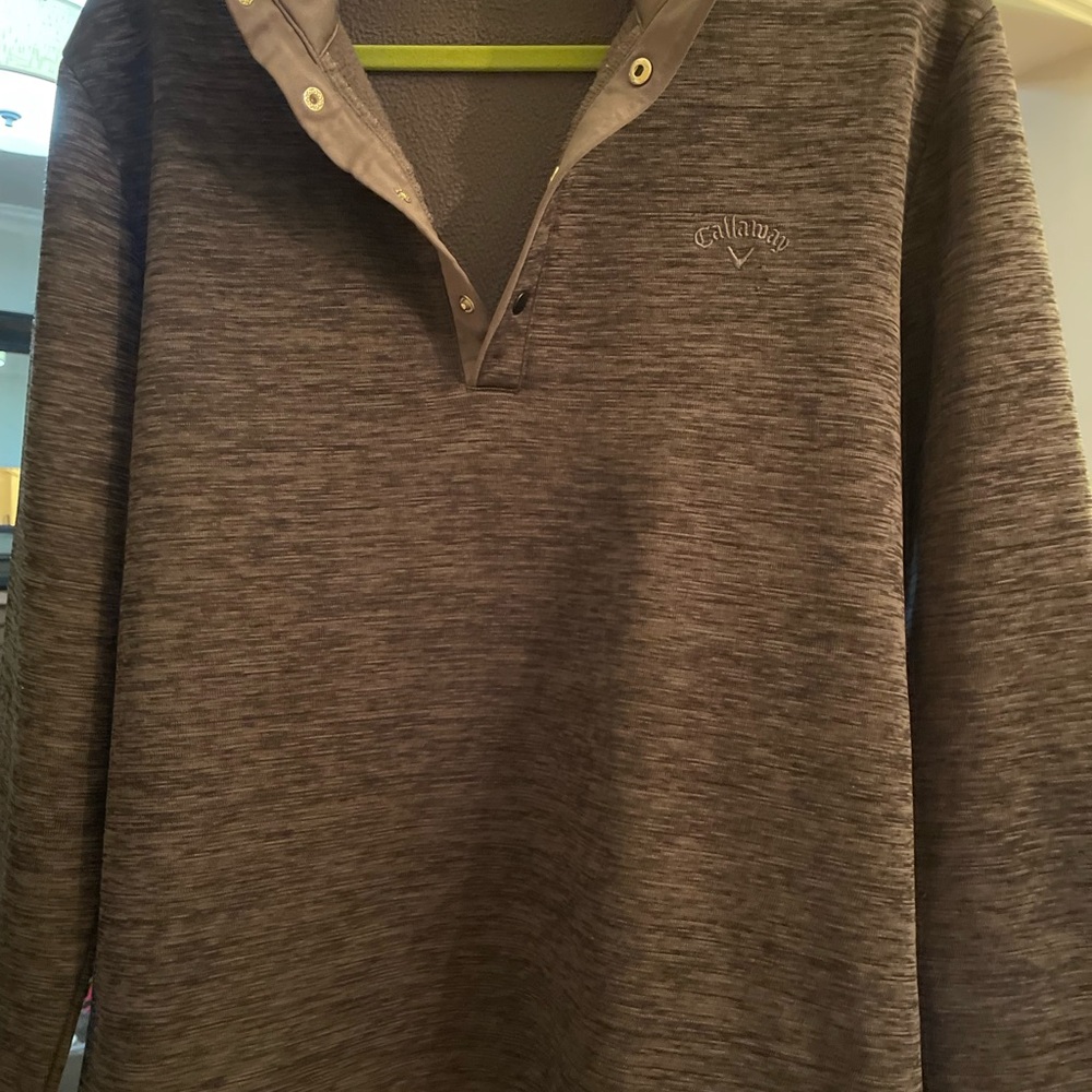 Callaway brownish/copper Heathered Pullover with Embroidered Logo